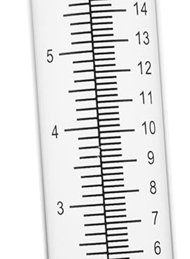 قطعتان من مقياس المطر الزجاجي من البوروسيليكات العالي مع أنبوب قياس ومقياس للحديقة الخارجية - Image 1